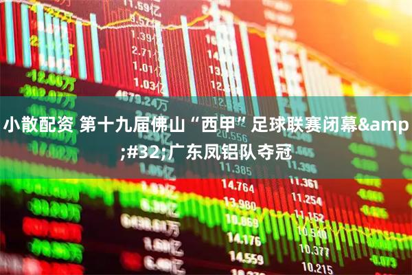 小散配资 第十九届佛山“西甲”足球联赛闭幕&#32;广东凤铝队夺冠