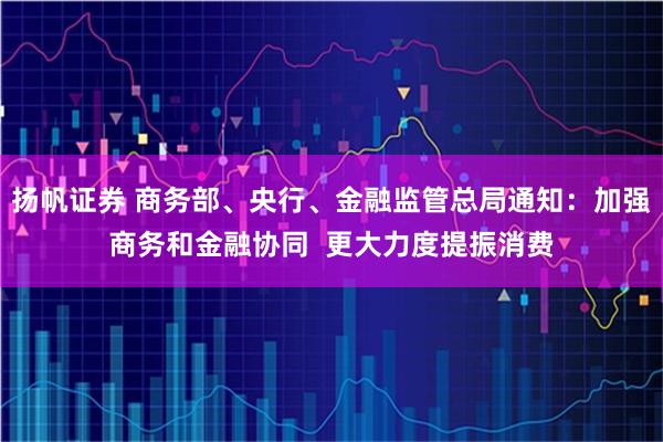 扬帆证券 商务部、央行、金融监管总局通知：加强商务和金融协同  更大力度提振消费